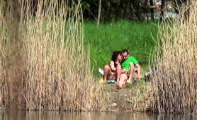 Horny Mature Couple Enjoying Wild Sex Action In The Outdoors