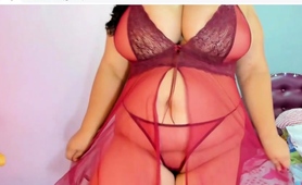 Latina Chubby Bbw Dances In Lingerie