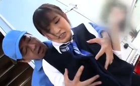 Elegant Oriental Babe In Uniform Gets Treated Like A Whore