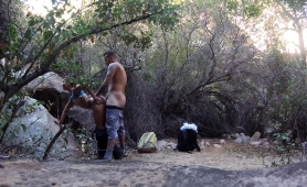 Delightful Amateur Teen Gets Rammed Doggystyle In The Woods