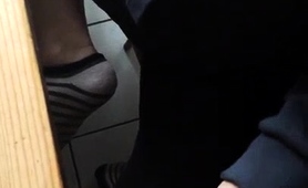 Naughty Cougar With Big Tits Gives A Hot Handjob In Public