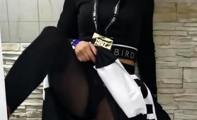 Provoking Blonde Rammed Hard Doggystyle In A Public Toilet