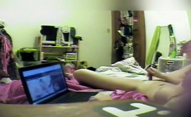 Horny Young Babe Watches Porn And Masturbates On Hidden Cam