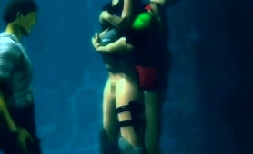 Voluptuous 3d Beauty Has Two Studs Satisfying Her Desires