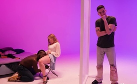 Wife rewards husband with blowjob after interracial escapade