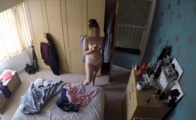 Amateur Girl With Lovely Titties Gets Dressed On Hidden Cam