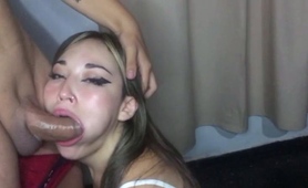 Cock Loving Amateur Teen Facialized After Fabulous Blowjob