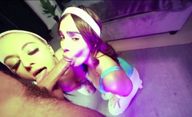 Sex Crazed Cuties Team Up On Pov Cock For Hot Threeway