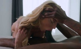 Blonde MILF beauty lives to suck and fuck big black cock