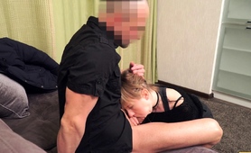 Russian Teen Gives Blowjob And Gets Shaved Pussy Rammed Hard