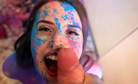 Amateur Teen Freak Facialized After Doggystyle Banging