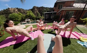 Yoga Session With Horny Teens Turns Into Wild Sex Party